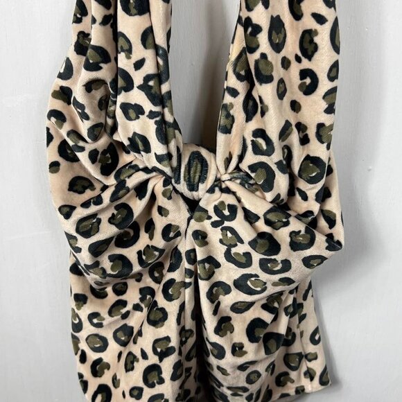 ALive! Cream black and green velvet halter bodysuit.  Size m - Picture 5 of 9